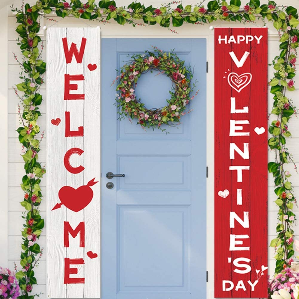 Easy-to-store Valentine decorations can be found with these hanging signs. | The Dating Divas