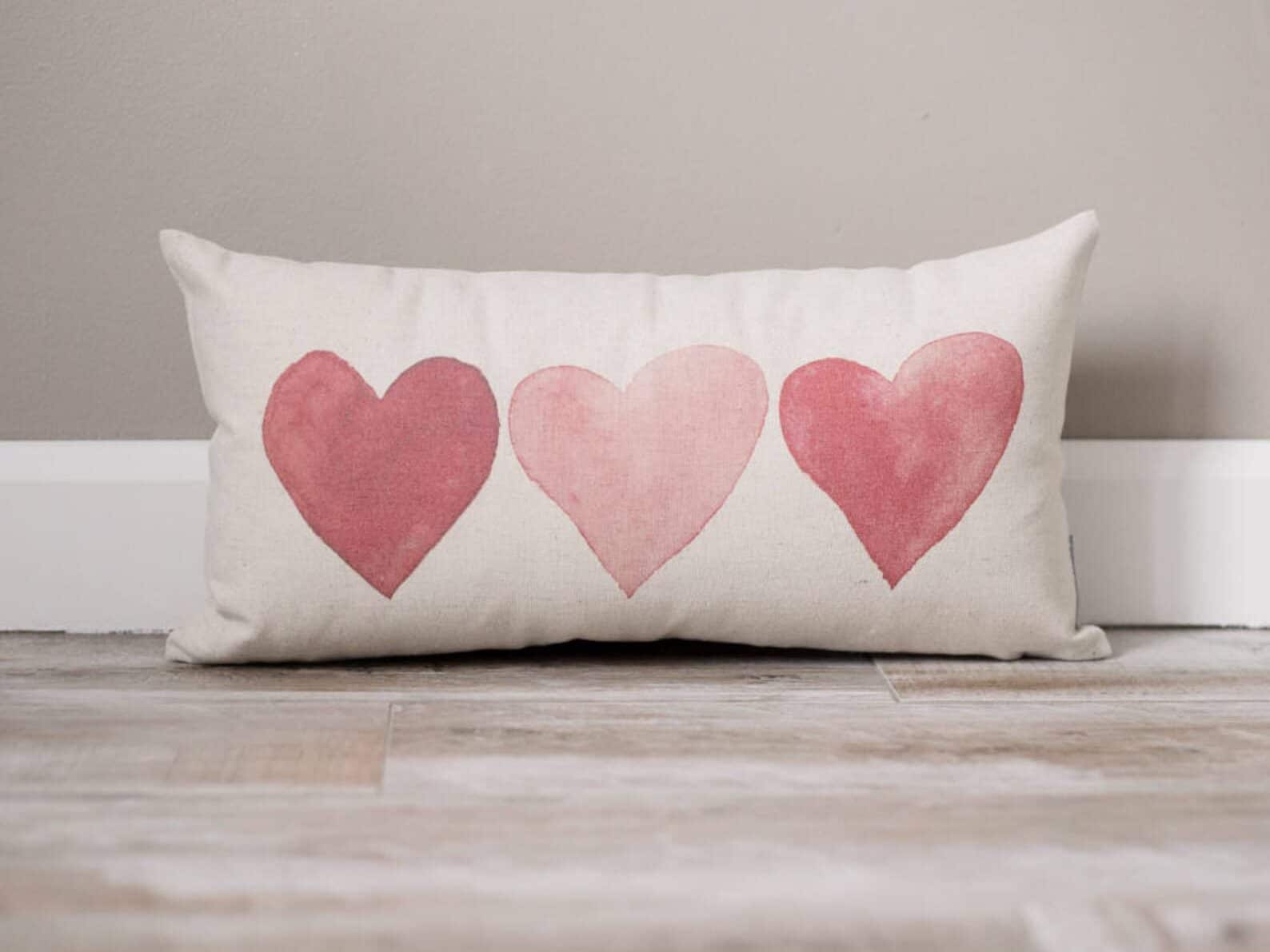 Decorate for Valentine's with this heart throw pillow. | The Dating Divas