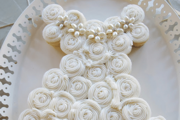 Wedding dress cupcakes for bridal shower | The Dating Divas