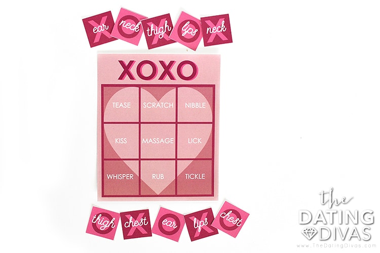 Free printables for a sexy Valentine's Day Tic Tac Toe Bedroom Game | The Dating Divas