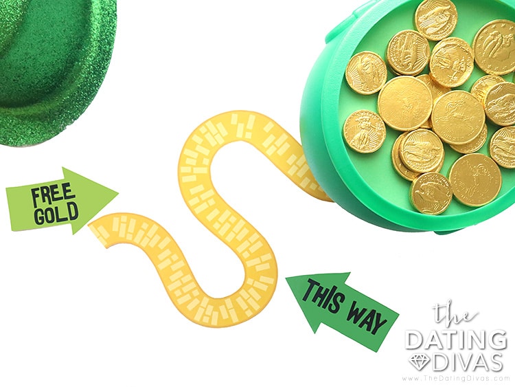 A yellow brick road printable that leads to a leprechaun trap | The Dating Divas 