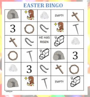 This Easter Bingo printable is a cute way to teach your children about the true Easter meaning. | The Dating Divas 