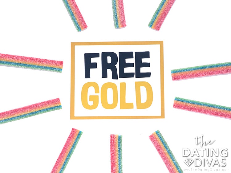 A Free Gold sign will lead your leprechaun straight to the pot of chocolatey gold! | The Dating Divas 