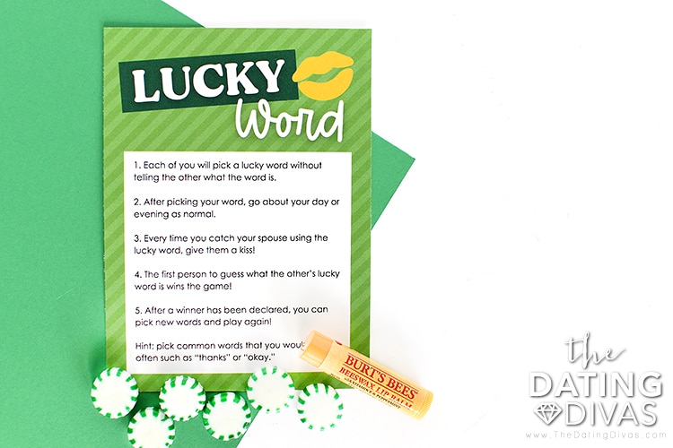 Enjoy this kiss me; I'm Irish lucky word kissing game for couples | The Dating Divas