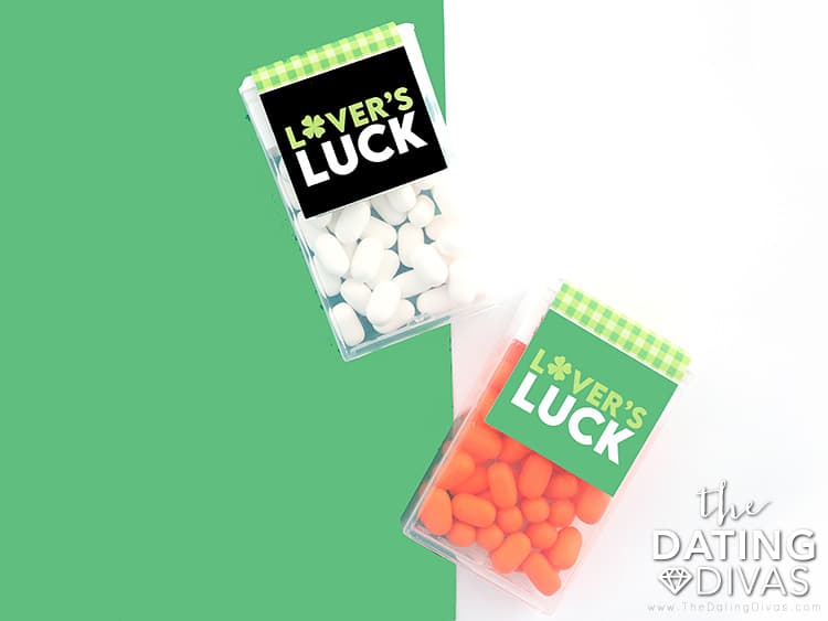 Mint wrappers to share a little luck with four-leaf clovers. | The Dating Divas