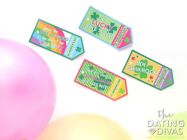 Shamrock tags for St. Patrick's Day parade prizes | The Dating Divas