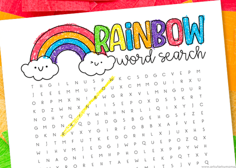 Use this rainbow word search for your St. Patrick's Day festivities! | The Dating Divas 