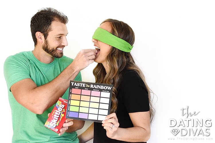 Have your spouse saying, "Kiss me again" during this Taste the Rainbow kissing game for couples | The Dating Divas