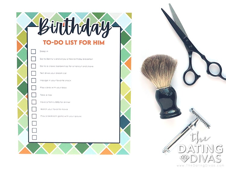 Birthday to-do list for him will provide inspiration for things to do for your birthday. | The Dating Divas