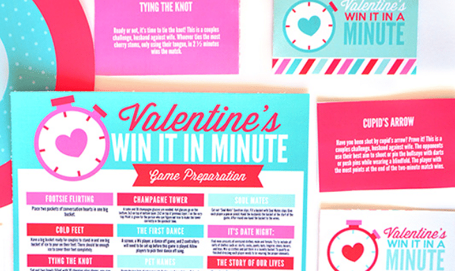 Our Valentine's Win It in a Minute valentine themed games are hilarious and add some fun to love day! | The Dating Divas 