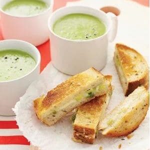 Green is perfect for St. Patrick's Day party food, and this green pea soup looks delicious | The Dating Divas