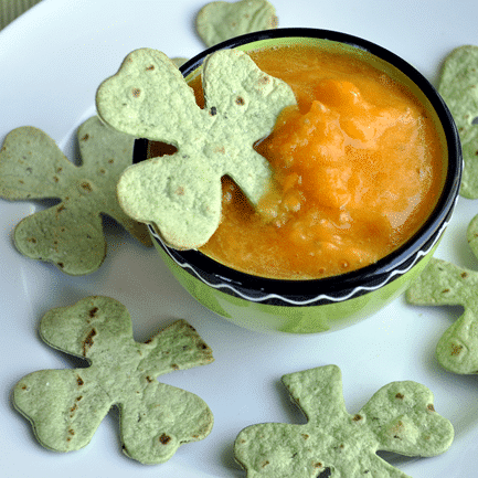 St. Patrick's Day food idea, green shamrock chips | The Dating Divas