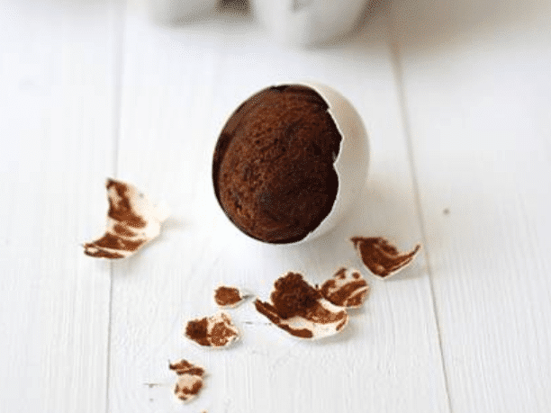 A brownie inside of an egg April Fools prank. | The Dating Divas