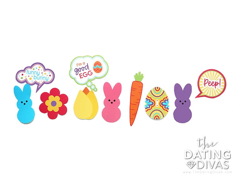 Print out these cool props for fun Easter pictures. | The Dating Divas