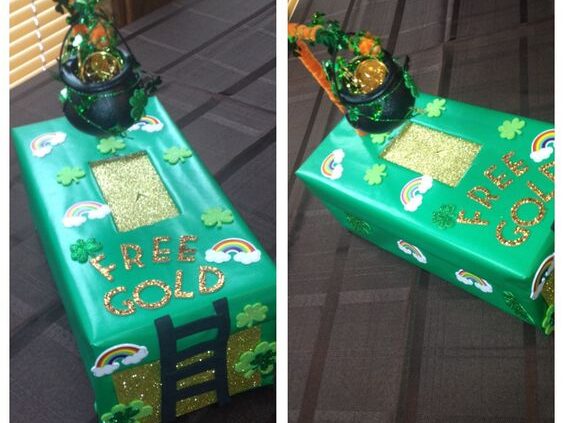 A homemade leprechaun trap with a trap door | The Dating Divas