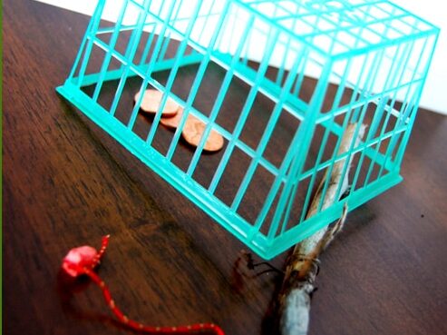An easy leprechaun trap made out of an empty strawberry basket | The Dating Divas