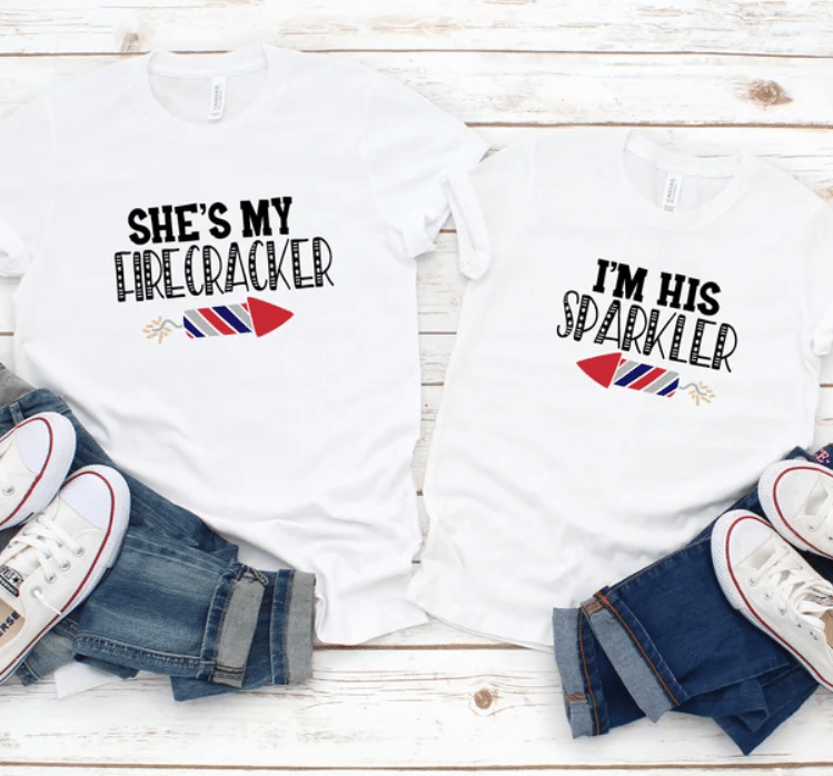 These t-shirts are perfect for the couples who want matching 4th of July attire! | The Dating Divas 