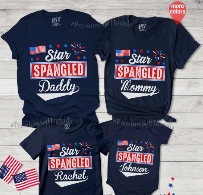 These cute t-shirts would make perfect 4th of July attire for parents and kids! | The Dating Divas 