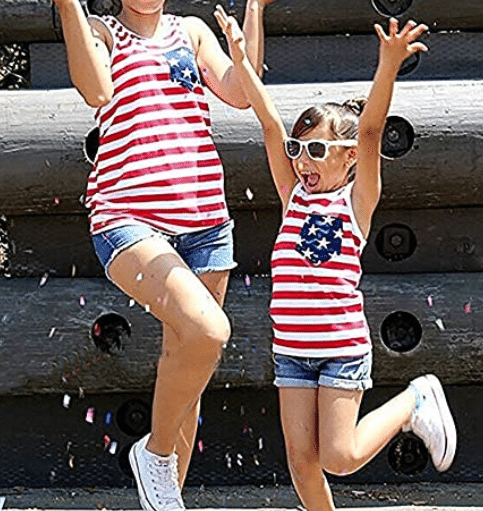 These Mommy & Me tank tops are great for 4th of July attire! | The Dating Divas 