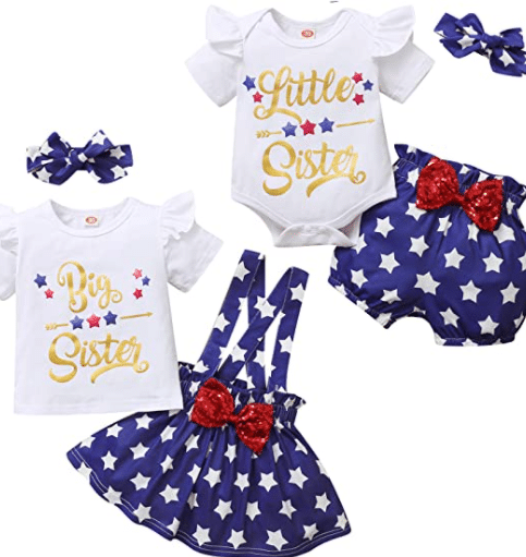 We are dying over these Big Sister Little Sister 4th of July outfits! | The Dating Divas 