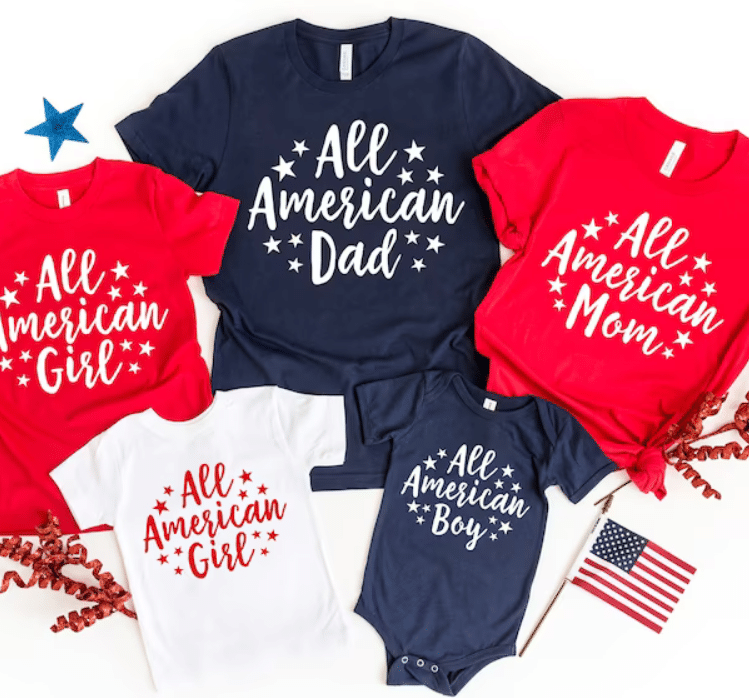 Darling matching t-shirts that are perfect for your family's 4th of July attire. | The Dating Divas 