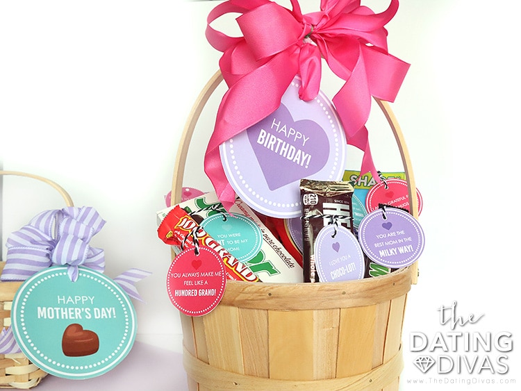 We've got the cutest chocolate gift baskets for Mother's Day and birthdays! | The Dating Divas