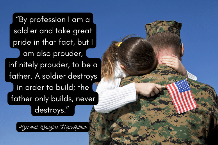 Military dads will truly appreciate this heartfelt dad quote. | The Dating Divas