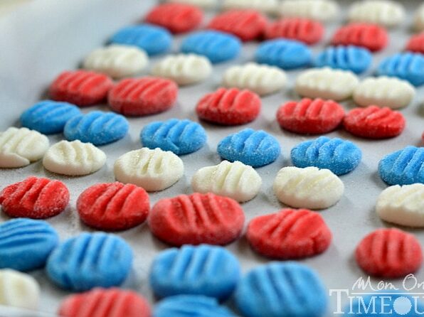 DIY peppermint patties in red, white, and blue for a sweet 4th of July dessert. | The Dating Divas