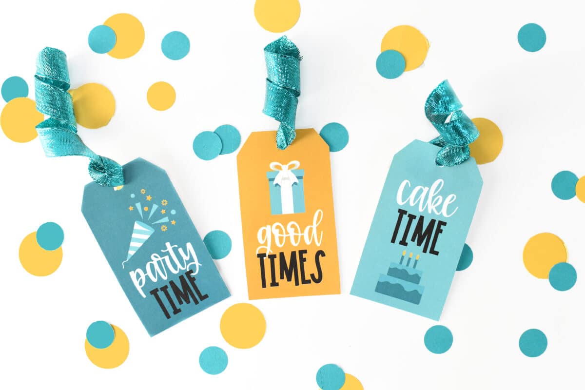 Your next birthday celebration will be a hit with these time-themed gift tags! | The Dating Divas