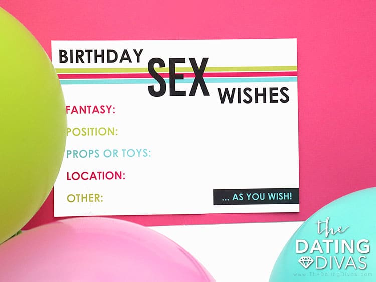 There will be no guessing as to what your spouse wishes thanks to this Birthday Sex Wishes card! | The Dating Divas 
