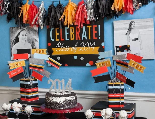 Your graduation party should include a colorful and bright graduation display | The Dating Divas