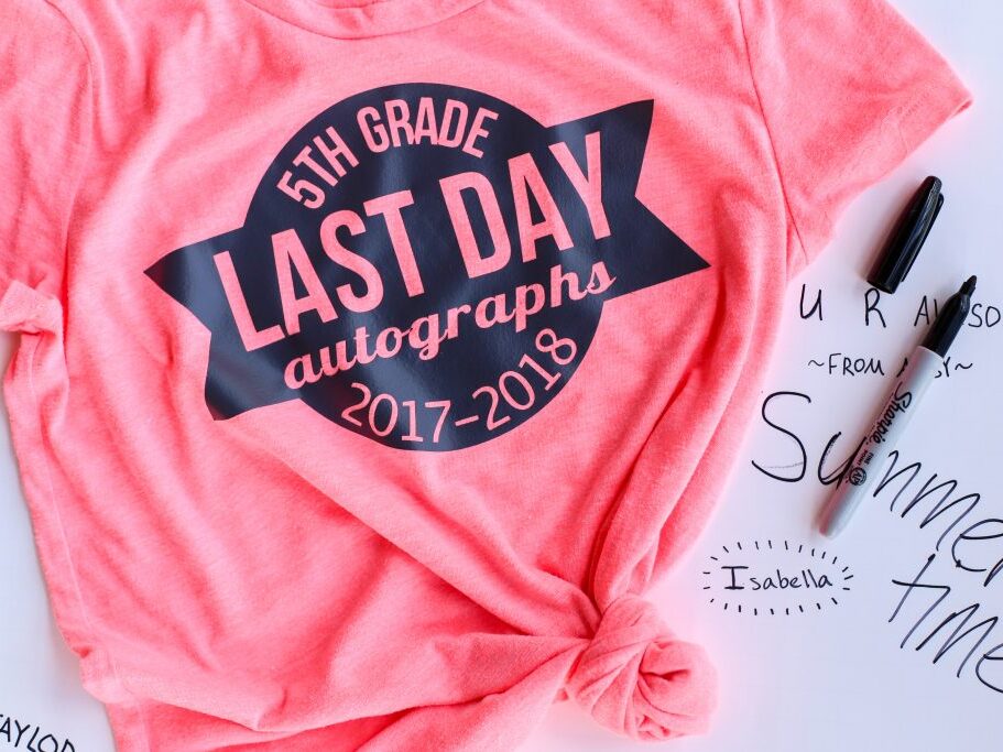 Create a last-day-of-school shirt. | The Dating Divas