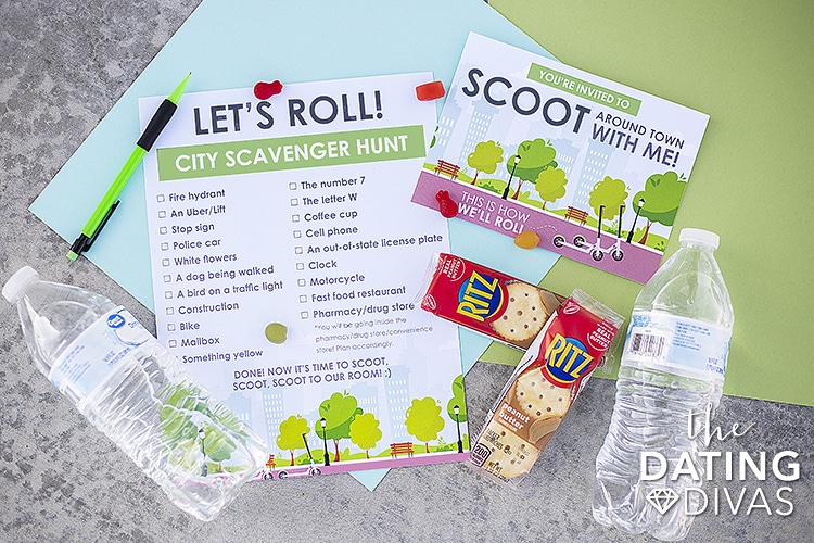 The printables created for this Lime Scooter date night are super cute! | The Dating Divas 