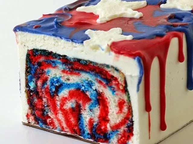 This tie-dye 4th of July dessert would be perfect for a party. | The Dating Divas