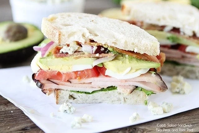 Easy summer dinner ideas include this delicious cobb salad sandwich you have to try. | The Dating Divas