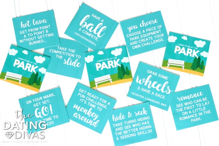 Park competitions and activities with printables for date ideas for teens | The Dating Divas