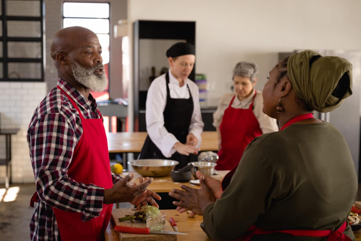 Even though your kids are out of the house, cooking skills are still a must! Attend a cooking class as empty nesters! | The Dating Divas