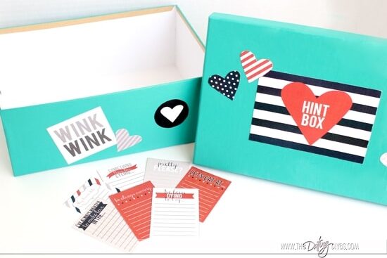 A cute empty box that will be filled with bridal shower gifts | The Dating Divas