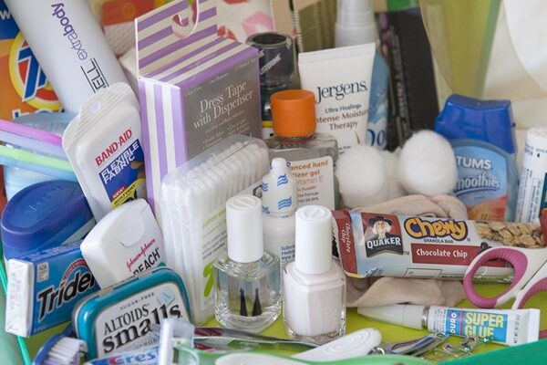 Bridal Bathroom Basket Day of Bridal Survival Kit SOS Bridal Party Basket 