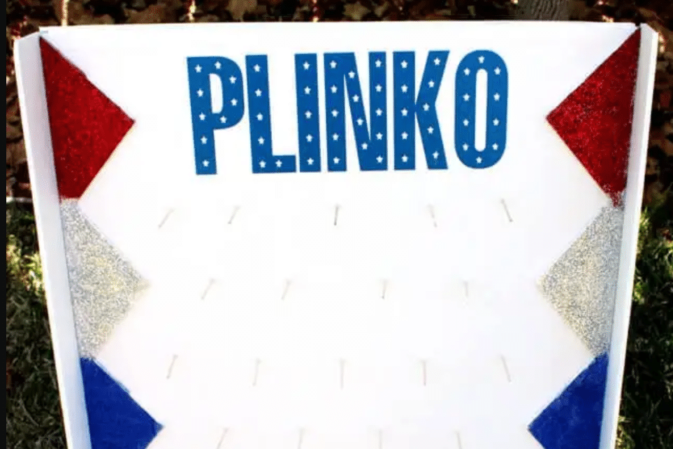 A board used to play outdoor games of Plinko | The Dating Divas