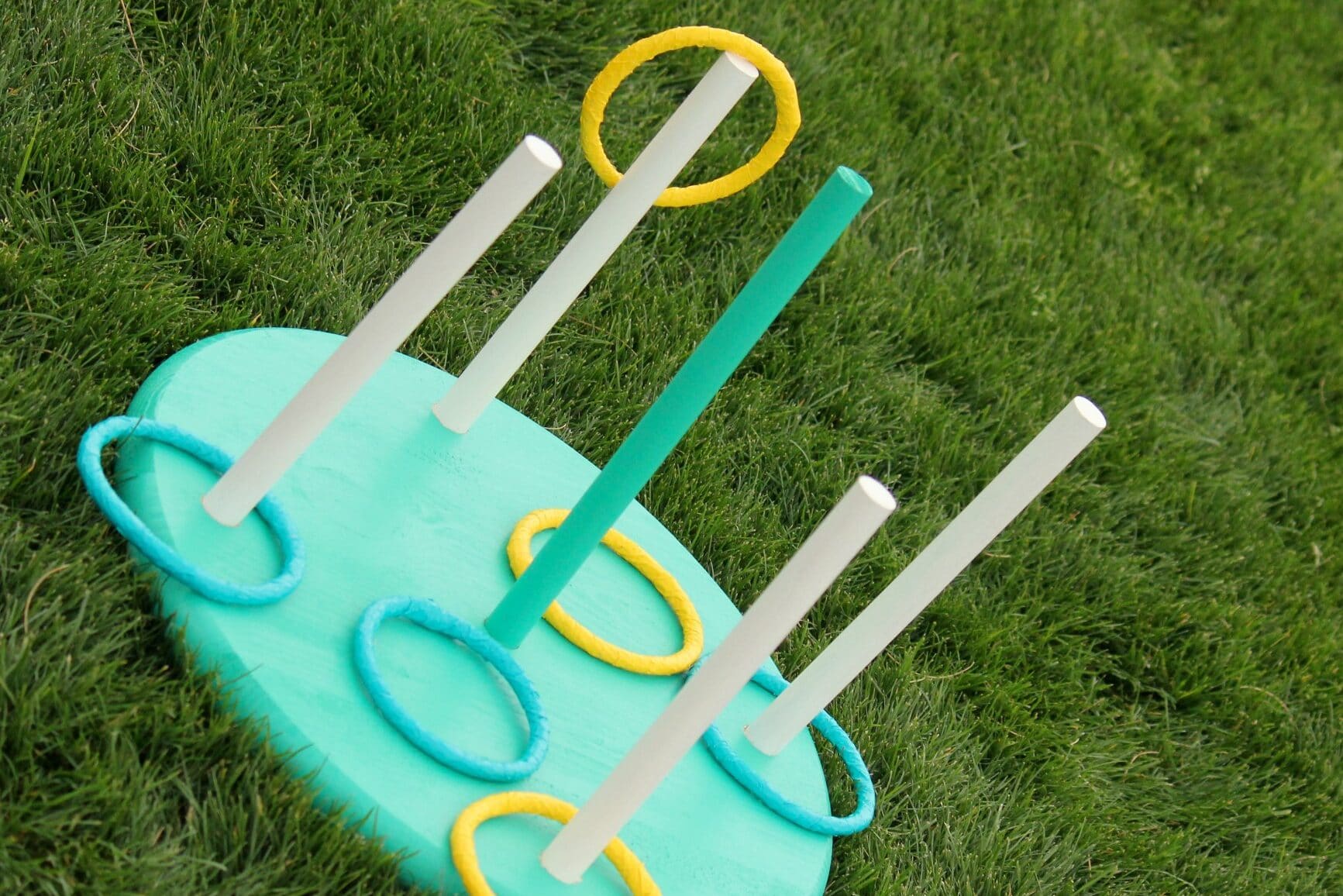 A backyard game set used to play Ring Toss | The Dating Divas