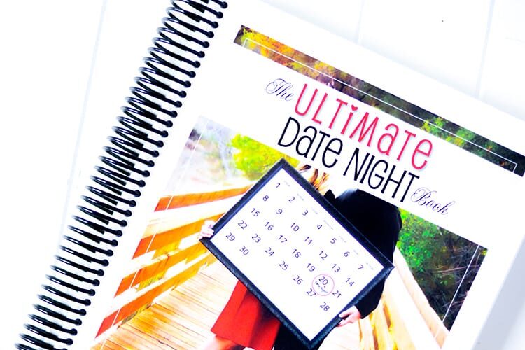 A spiral bound bridal shower gift book about different date ideas | The Dating Divas