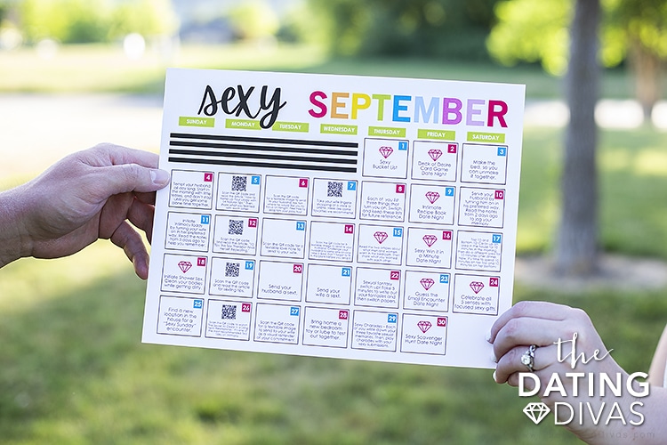Interactive calendar for couples with his and her days. | The Dating Divas