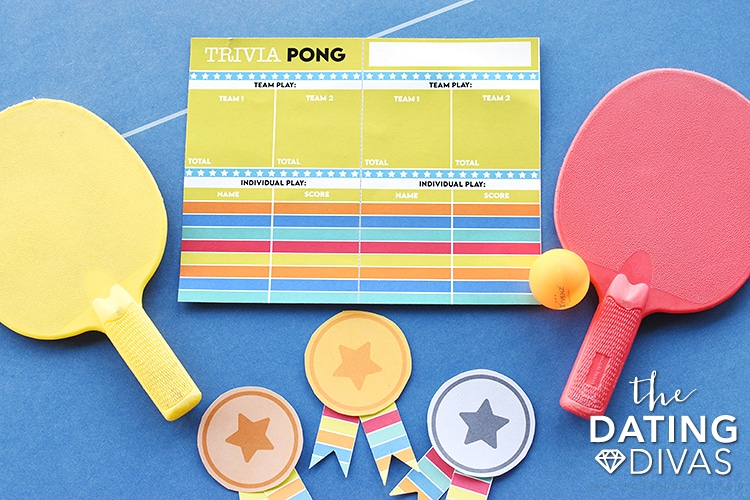 Your family will love keeping score with these ping-pong game night printables! | The Dating Divas 