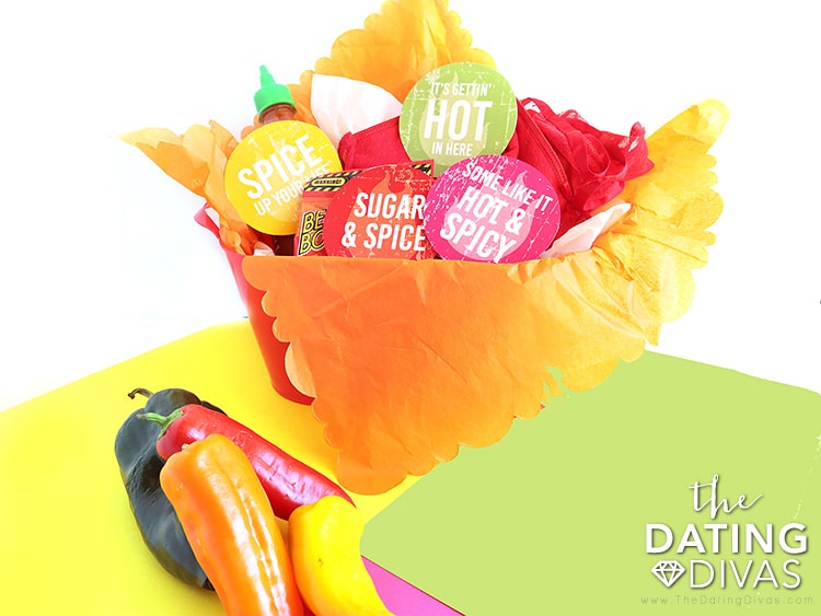 Surprise your spouse with this spicy gift basket for date night! | The Dating Divas