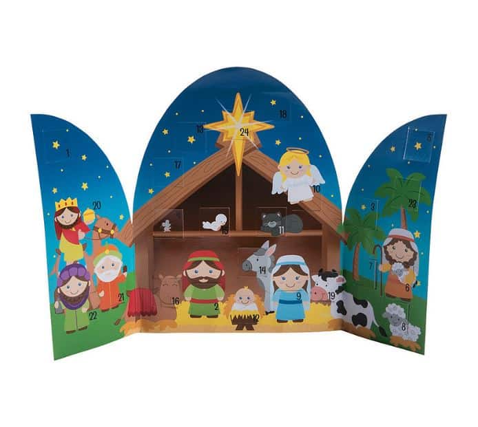 Kids will love hearing the story of Christmas with this nativity advent calendar.  | The Dating Divas