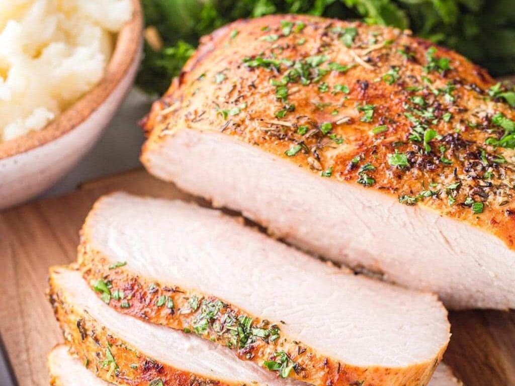 This Air Fryer Turkey Breast is great for your Thanksgiving dinner! | The Dating Divas 