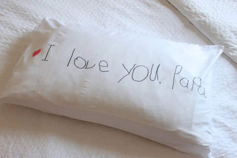 DIY pillowcase for a Grandparent's Day gift. | The Dating Divas