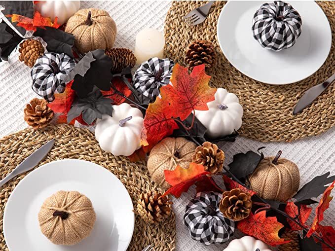 Mini harvest pumpkins are super cute for Thanksgiving table decor | The Dating Divas