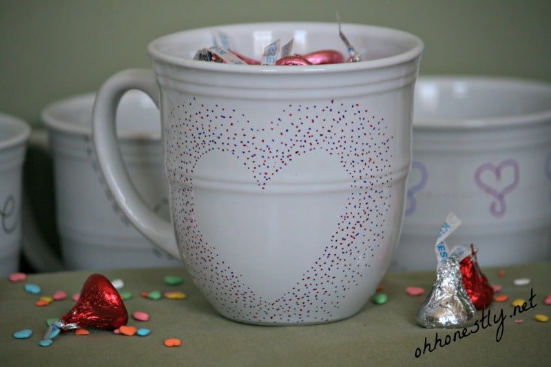 Grandkids decorated mug with Sharpies for a Grandparent's Day gift. | The Dating Divas